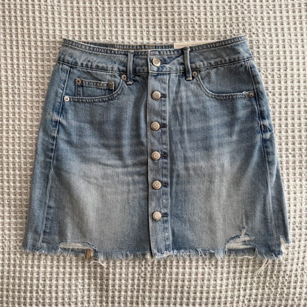 NWT American Eagle Button Front Denim Mini Skirt
